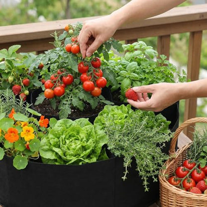 90 Gallon 7-Section Fabric Raised Garden Bed