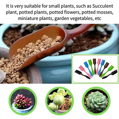 10Pcs NINGDAN Mini Shovel,Plastic Mini Gardening Shovel Spoons Soil Scoops,Cultivation Digging Transplanting Tools for Succulents Potted Flowers,Milk Powder/Coffee Beans Scoops (5 Colors) - color: 5 colors