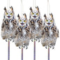 4PCS Flat Plastic Owls to Keep Woodpecker Away from House - color: Light Grey Owl 4pcs