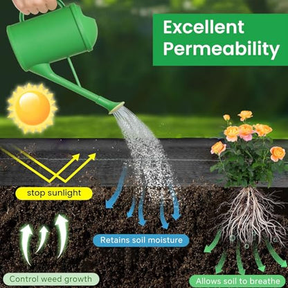 4ft x 300ft Weed Barrier Fabric, Heavy Duty Landscape Fabric - size: 4ft x 300ft