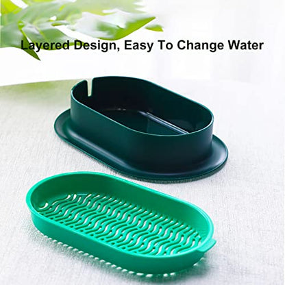 2Pcs Cat Grass Planter for Indoor Hydroponic Wheatgrass Seed Sprout Tray Organic Cat Grass Growing Kit (No Seeds Included) Soilless Pot Planting Box (G) - color: G