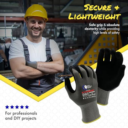 Quest Cut Resistant Work Gloves, ANSI A1, Medium, Pack of 3 - size: Medium