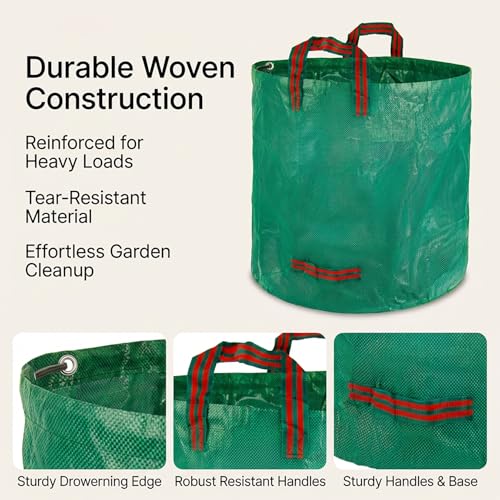 RAINFLOW 42 Gallon Reusable Yard Waste Bags for Lawn & Garden 1PC