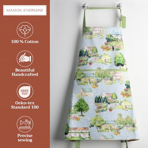Maison d' Hermine Aprons for women with Pocket 100% Cotton (27.50"x31.50") - color: 125 - Gignac
