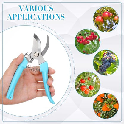 Chumia 30 Pack Garden Shears Flower Clippers for Plant Cutting, Blue - color: Blue