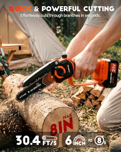2-in-1 Electric Pole Saws for Tree Trimming, 8 Inch - color: Halloween Orange