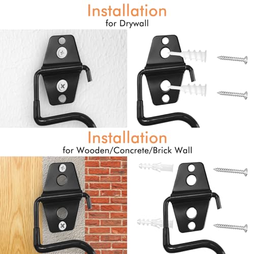 Broom Holder Wall Mount, 12Pack Tool Hangers Garage Wall Hanging Organizer