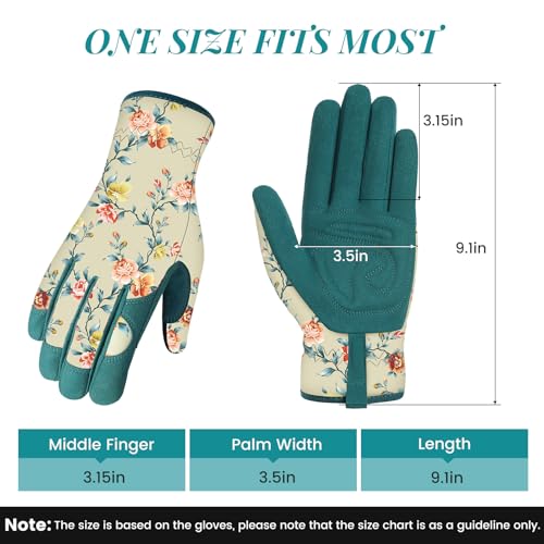 Tavaleu Gardening Gloves for Women Thorn Proof Puncture Resistant Leather