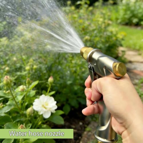 Heavy Duty Metal Hose Nozzle, High Pressure Garden Hose Nozzle