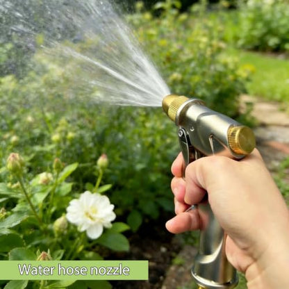 Heavy Duty Metal Hose Nozzle, High Pressure Garden Hose Nozzle