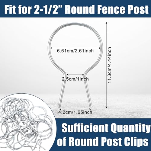 Hicarer 200 Pcs 2-3/8''OD Twist Fence Ties 9 Gauge Galvanized Steel, Silver - color: Silver, size: 2-3/8‘’ OD