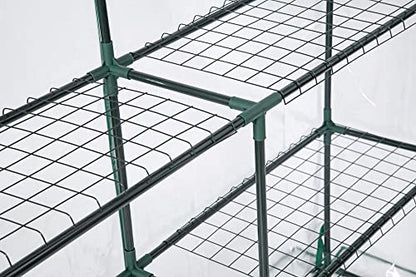 Miracle-Gro Walk-in Greenhouse, Removable Shelves, Transparent, 4'8" Square - size: 4'8" x 4'8" x 6'5" - Translucent