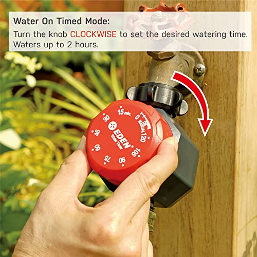 Eden 25118 1-Zone Mechanical Watering Timer, Red, Grey - style: 1-Zone