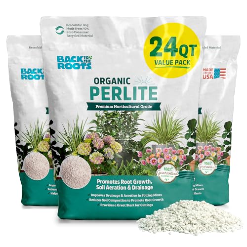 Back to the Roots 100% Organic Perlite (24 qt Value Pack) | Made in the USA | Premium Nutrition for Indoor and Outdoor Plants - style: Perlite 24qt