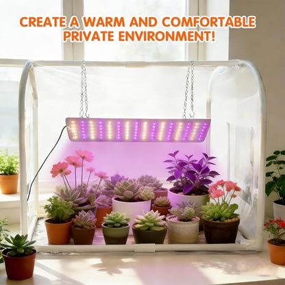 Metal Fram Mini Greenhouse with Grow Light for Indoor Seed Starting