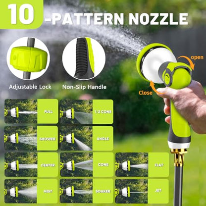 110 FT 1/2" Retractable Garden Hose Reel, Wall Mount - color: Upgrade-green, size: 110FT-1/2"