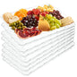 Plasticpro Plastic Serving Trays - Serving Platters Rectangle 9X13 Disposable Party Dish 8 Clear - color: Clear