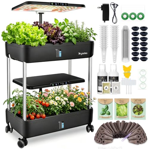 Large Hydroponics Growing System Kit,44-Pod with 3 Seed Packs - size: 2-Tier