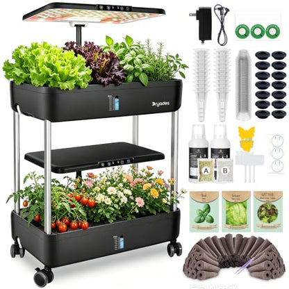 Large Hydroponics Growing System Kit,44-Pod with 3 Seed Packs - size: 2-Tier