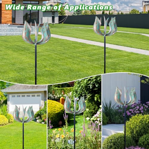 Viveta Wind Spinners Outdoor - 360 Degrees Swivel Kinetic Wind Spinner - color: Green-a