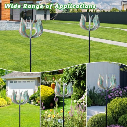 Viveta Wind Spinners Outdoor - 360 Degrees Swivel Kinetic Wind Spinner - color: Green-a