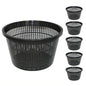 8.5-Inch Round Aquatic Plant Baskets, Black, 6 Pack