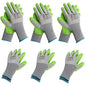 6 Pairs Eco Latex Palm Coated Garden Work Gloves by WORKPRO - size: Large