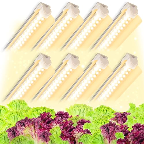 Grow Light for Plant, T8, 4FT, 336W, Full Spectrum, 8 Pack, Linkable - size: 4FT-42W