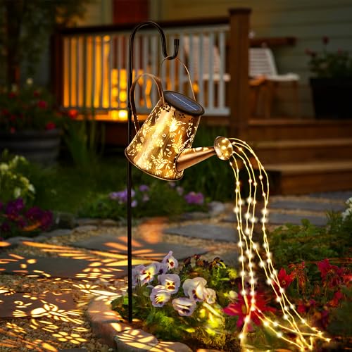 Solar Watering Can Hanging Lantern, Outdoor Decor Gift - size: Large - 1 Pack