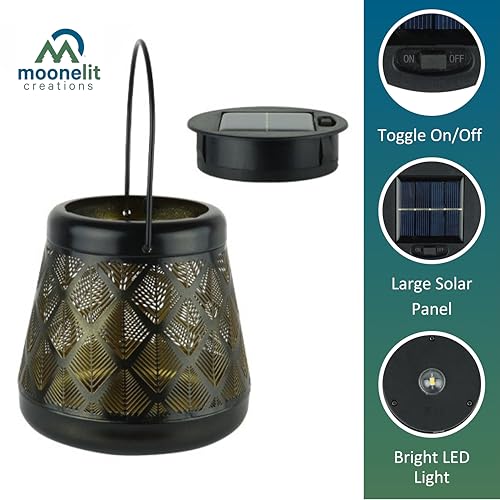 MCSSLNT Solar LED Stake Lantern with Shepherd Hook, Waterproof Solar-Powered Lighting, Decor for Gardens, Pathways & Patios - style: Lantern With Shepherd Hook