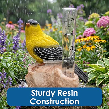 Gift Essentials Goldfinch Decorative Rain Gauge - color: Goldfinch