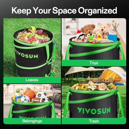 VIVOSUN 30-Gallon Collapsible Garden Bag, Yard Waste Containers - size: 1 Count (Pack of 1), style: 30-Gallon-1
