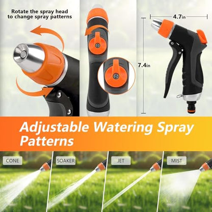 HOOFUN 2 Pack Garden Hose Nozzle High Pressure 10 & 2 Water Hose Nozzle