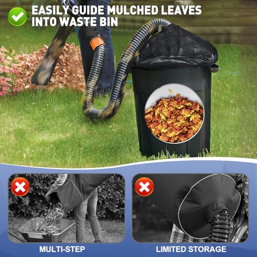 8 FT Leaf Collection System Compatible with WORX Leaf Blower Vac