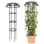 Quibbay 53 Inch Mushroom Top Garden Trellis for Climbing Plants,2 Pack - style: 4 Floors-10*53IN