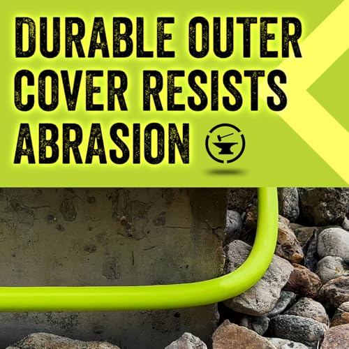 Flexzilla Garden Hose 5/8 in. x 100 ft., Lightweight All-Weather Water Hose, Durable and Flexible, Leak-Free Connections - color: Chartreuse, size: 100ft, style: Standard Grip