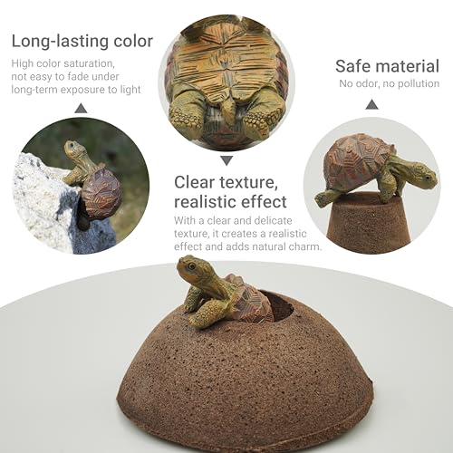 Mini Turtle Statue Miniature Tortoise Figurine Plant Pot Hugger - style: Turtle
