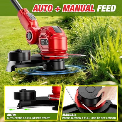 HEINPRO Cordless String Trimmer Compatible with Milwaukee M18 Battery - size: 12-INCH