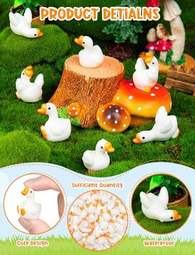 36pcs Mini Resin Goose Figurines, Tiny Animal Figurine Bulk