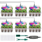 Seed Starter Trays with Grow Lights, 72 Cells Seed Starter Kit with Lights, 4 Timing Set, Germination Kit for Seed Starting Trays, Seedling Starter with High Humidity Control Domes (White, 6PCS) - color: White