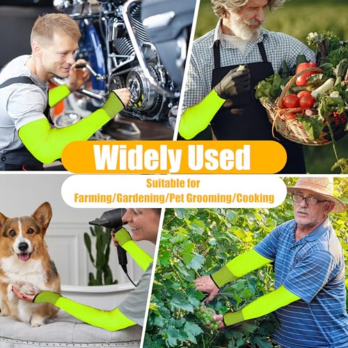 18-Inch Cut Resistant Arm Sleeves Guard Farmer Gardening Defense,Green - color: Green