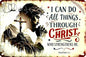 I Can Do All Things Through Christ Baseball Metal Sign 12×8 Inch - color: Baceball, size: 8*12inch
