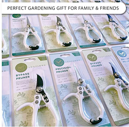 Precision Garden Trimming Scissors & Hand Pruner - White