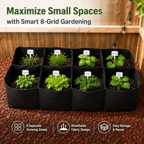 Gardzen 2 Pack Fabric Raised Garden Beds - size: 2Feet x 4Feet