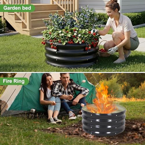 Galvanized Raised Garden Bed- 2Pcs 2x2x1FT Planter Boxes, Grey - color: Gray, size: 2x2x1FT
