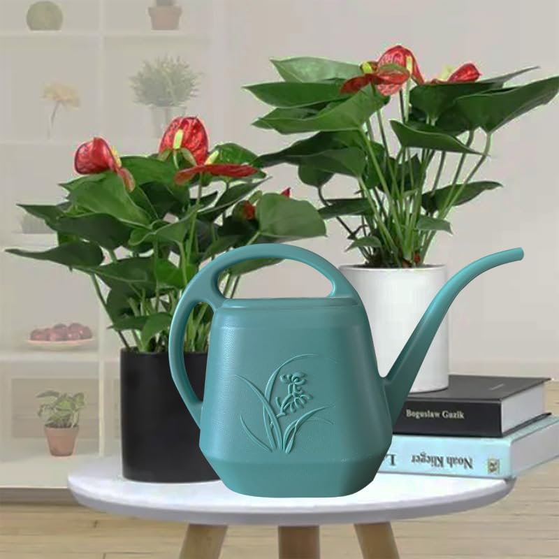 Plant Watering Can - 1 Gallon - Green - with Long Spout for Indoor and Outdoor Plant Garden - color: Green