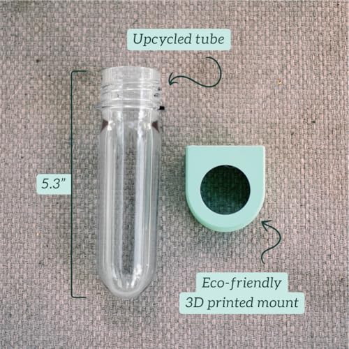 Propagation Station Wall Hanging Terrarium Upcycled 3D Printed Eco Friendly Unique Plant Lover Gift (Mint) - color: Mint