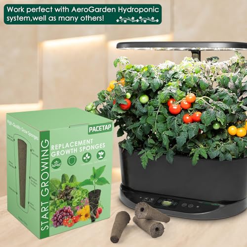 PACETAP 80 Pack Grow Sponges Compatible with AeroGarden, Replacement Refill Grow Sponge for Hydroponic Indoor Garden System - size: 80 Pack