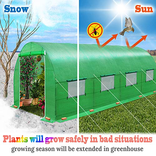 BenefitUSA Replacement Cover for Greenhouse (20'x10'x7') - size: 20'x10'x7'
