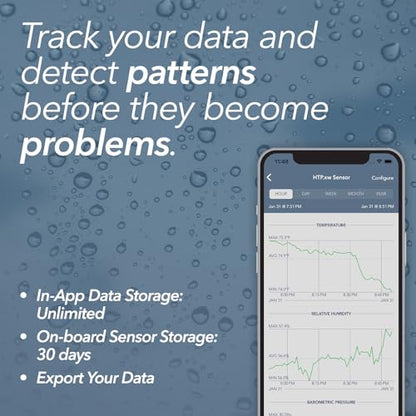 SensorPush HTP.xw Temperature, Humidity & Barometric Pressure, Bluetooth